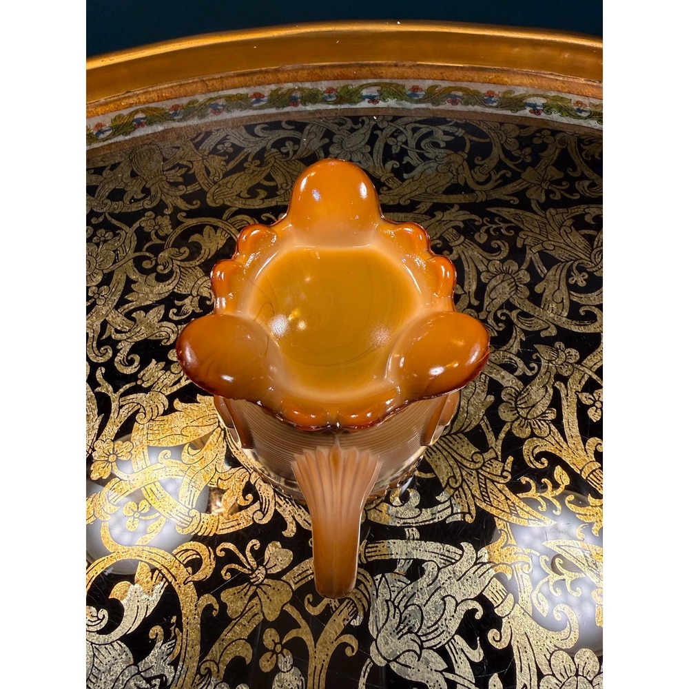 Antique‎ Greentown Dewey Chocolate Slag Glass Creamer c.1898 - Picture 9 of 17